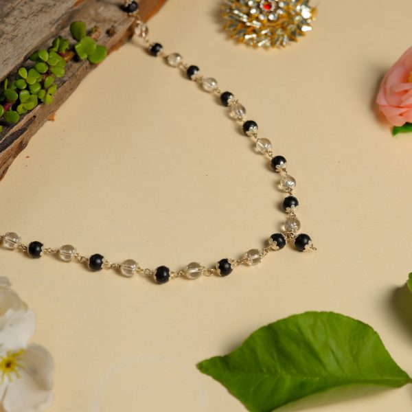 Karungali Sphatik Silver Plated Mala