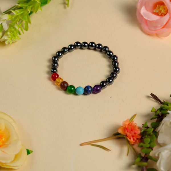 7 Chakra Pyrite Bracelet – Energy Shield & Abundance Magnet