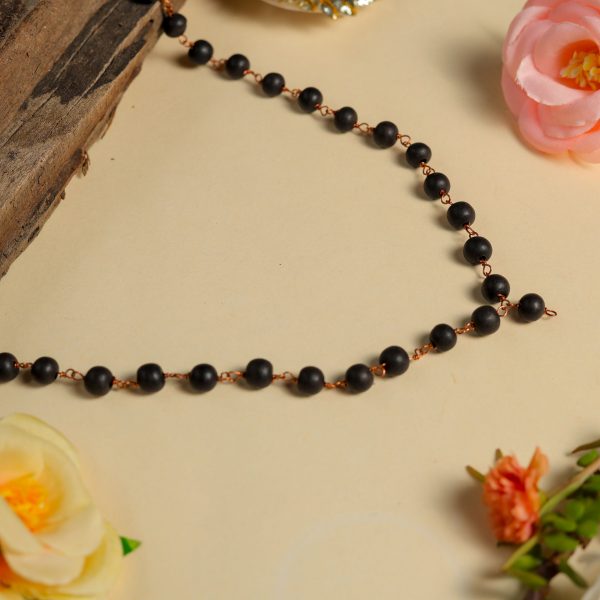 Karungali Copper Chain Mala for Men & Women | Handmade Spiritual Prayer Beads Necklace for Meditation & Positive Energy