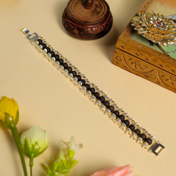 Karungali Silver Plated Chain Bracelet for Men & Women