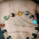 7 Chakra Silver Plated Karungali Bracelet