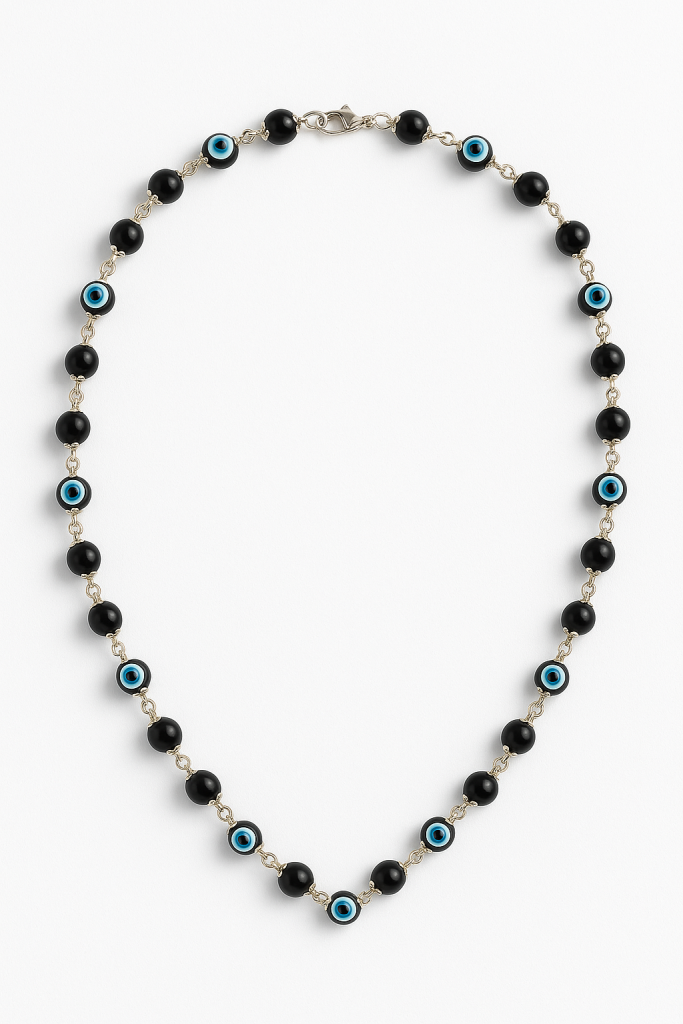 Karungali Evil Eye Silver Plated Mala