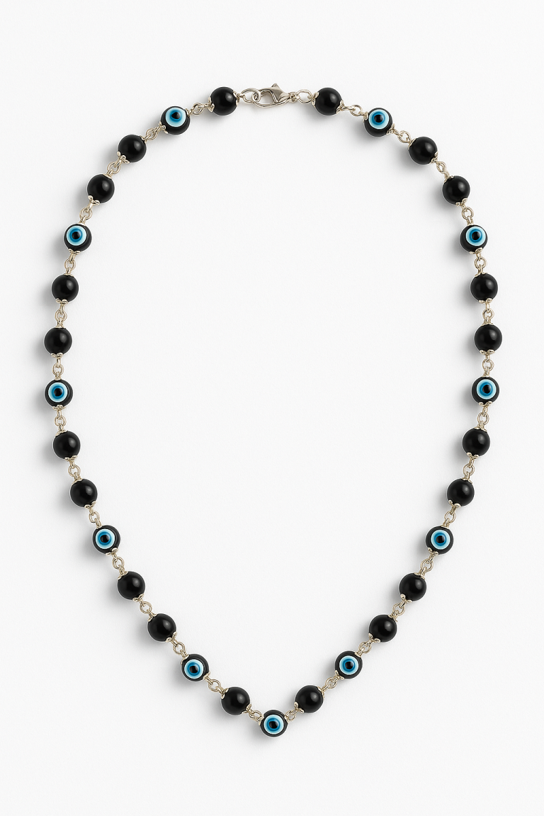 Karungali Evil Eye Silver Plated Mala