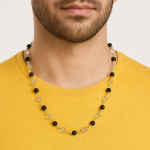 Karungali Sphatik Silver Plated Mala 4