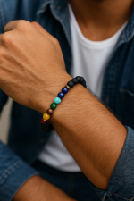 Lava Stone 7 Chakra Bracelet 3