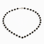 Natural Karungali with Silver-Plated Mala
