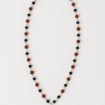 Rudraksha Beads with Karungali Wood & Silver Plated Mala