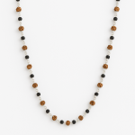 Rudraksha Beads with Karungali Wood & Silver Plated Mala