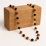 Rudraksha Beads with Karungali Wood & Silver Plated Mala 2