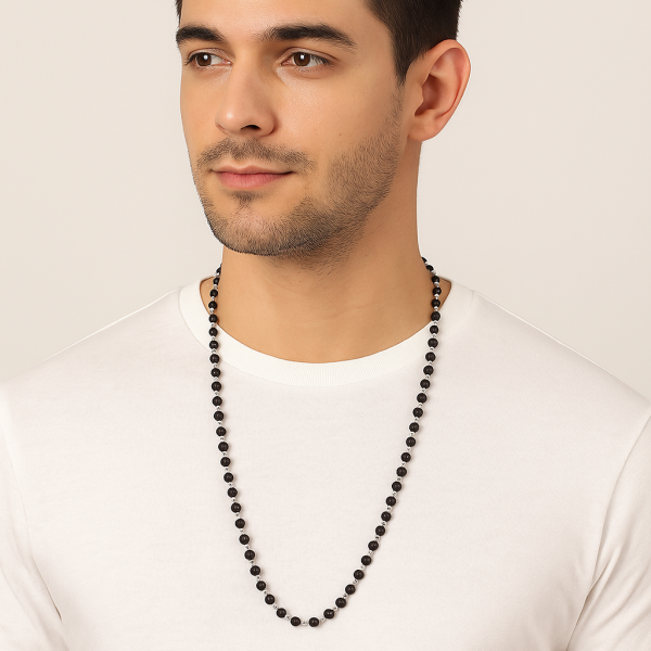 Silver Plated Karungali Mala