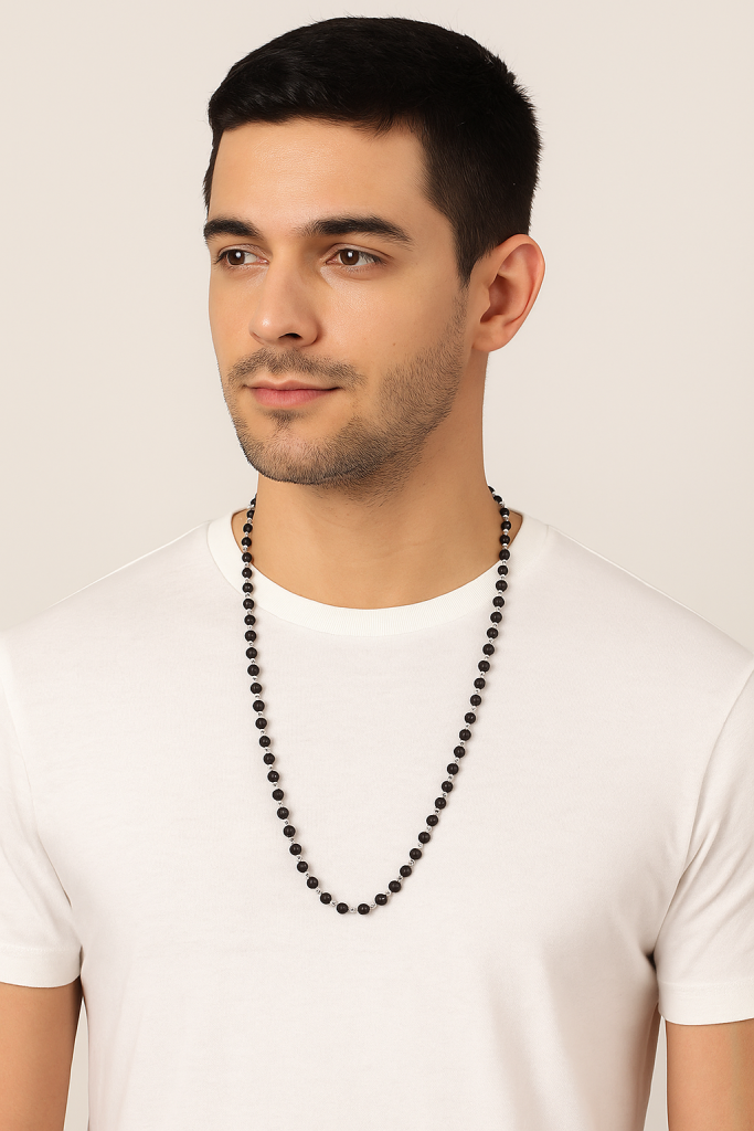 Silver Plated Karungali Mala