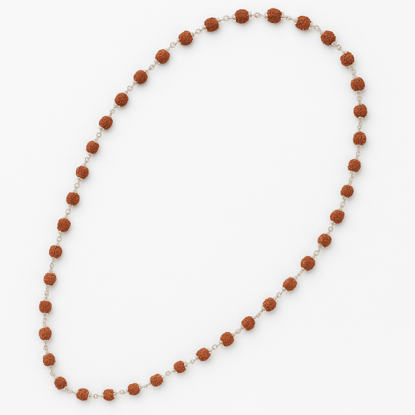 Silver Plated Rudraksha Mala